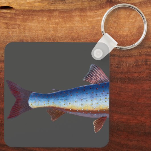 Rustikale Personalisierte Fischereikammer Schlüsselanhänger (Rückseite)