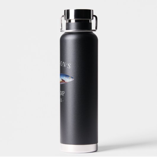 Rustikale Personalisierte Fischereikammer Trinkflasche (Rückseite)