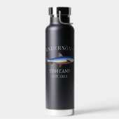 Rustikale Personalisierte Fischereikammer Trinkflasche (Links)