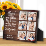 Rustikale Personalisierte Fotocollage Großeltern Fotoplatte<br><div class="desc">Feiern Sie Ihre Großeltern mit einer individuellen Collage-Plakette aus Foto in einem rustikalen Holzdesign. Diese einzigartige Großeltern zitieren Plakette ist das perfekte Geschenk, ob Geburtstag, Großeltern oder Weihnachten. Wir hoffen, dass Ihr besonderes Geschenk für die Großeltern in den kommenden Jahren zu einem wertvollen Sake wird. . Zitat " Selig sind...</div>