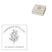 Rustikale Personalisierte Handarbeit mit Liebe Gummistempel (Stempel)