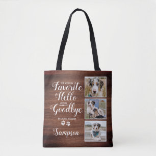 Rustikale Personalisierte Haustier-Gedenkfotografi Tasche