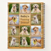 Rustikale Personalisierte Heimtiere Welpen Hundefo Notizblock (Rückseite)