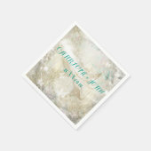 Rustikale Personalisierte Hochzeit Napkins Serviette (Ecke)