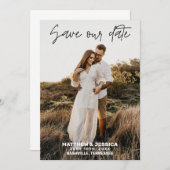 Rustikale Personalisierte Hochzeit retten das Datu Save The Date (Vorne/Hinten)