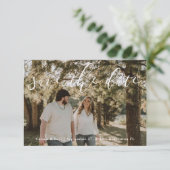 "Rustikale Personalisierte Hochzeit speichern Sie Save The Date (Stehend Vorderseite)
