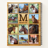 Rustikale Personalisierte Horrormonogramm-FotoColl Notizblock (Rückseite)