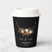 rustikale personalisierte Jungfrau Pappbecher (Rückseite)