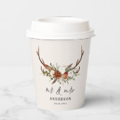 rustikale personalisierte Jungfrau Pappbecher (Rückseite)
