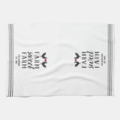 Rustikale Personalisierte landwirtschaftliche Zuck Geschirrtuch (Horizontal)