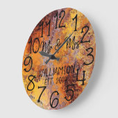 Rustikale Personalisierte Stressruste Große Wanduhr (Winkel)