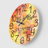 Rustikale Personalisierte Stressruste Große Wanduhr (Winkel)