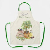 Rustikale Personalisierte Wasserfarbe Schürze (Vorderseite)