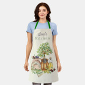 Rustikale Personalisierte Wasserfarbe Schürze (Getragen)