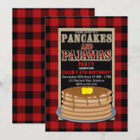 Rustikale Pfannkuchen und Pajamas Rotes Schwarzes