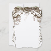 Rustikale Pfauenvögel, Vintag Einladung (Rückseite)