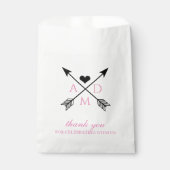 Rustikale Pfeile Monogram Fevor Bag Geschenktütchen (Vorderseite)
