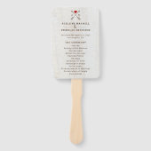 Rustikale Pfeile Rotes Herz Hochzeit Fächer (Vorderseite)