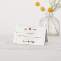 Rustikale Pfeile Rotes Herz Hochzeit