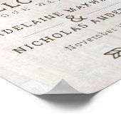 Rustikale Pfeile Rotes Herz Hochzeit Poster (Ecke)