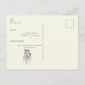Rustikale Pferde beim Knabbern Brautdusche Postkarte (Rückseite)