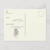 Rustikale Pferde Nuzzles Cream Brautparty Postkarte (Rückseite)