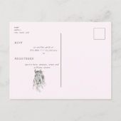 Rustikale Pferde Nuzzrosa Brautparty Einladungspostkarte (Rückseite)