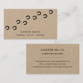 Rustikale Pferdehornbahn Visitenkarte (Vorne/Hinten)