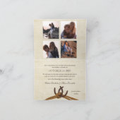 Rustikale Pferdeschuhe Save the Date Karte (Innenseite)