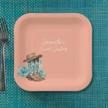 Rustikale Pfirsich-Cowgirl Sweet Sixteen Geburtsta