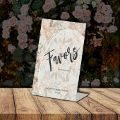 Rustikale PfirsichBlume Brautparty Sockelschild