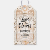 Rustikale Pfirsichblütenblüte Liebe zugunsten von  Geschenkanhänger (Vorderseite)