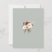 Rustikale Pfirsichblütenhochzeit Dankeskarte (Rückseite)