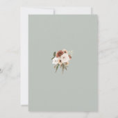 Rustikale Pfirsichblütenhochzeit Einladung (Rückseite)