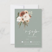 Rustikale Pfirsichblütenhochzeit RSVP Karte (Vorderseite)