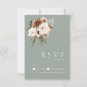 Rustikale Pfirsichblütenhochzeit RSVP Karte (Vorderseite)