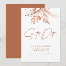 Rustikale Pfirsichbraun Blätter Hochzeit