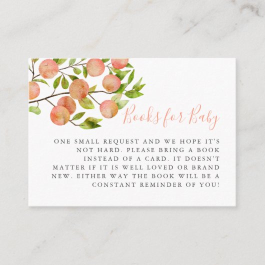 Rustikale Pfirsichdusche Buchungsanfrage Begleitkarte (Vorderseite)