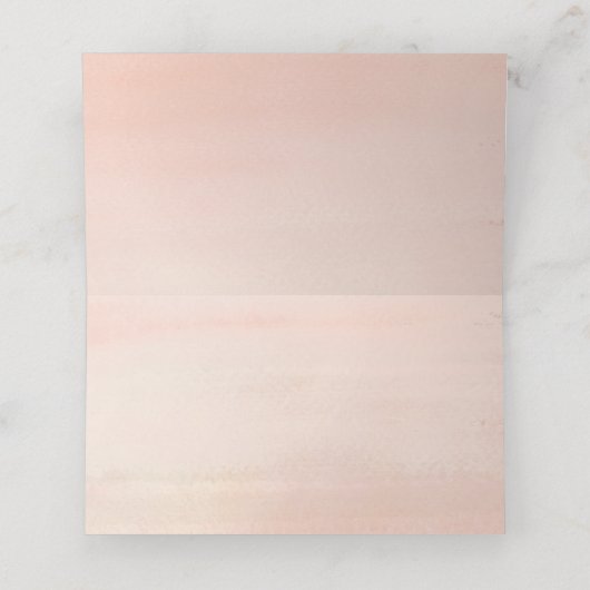 Rustikale Pfirsichfarbenfallen Blumenhochzeit Platzkarte (Innenseite Aufgefaltet)