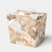 Rustikale Pfirsichfarbenhochzeit Geschenkschachtel (Rückseite)