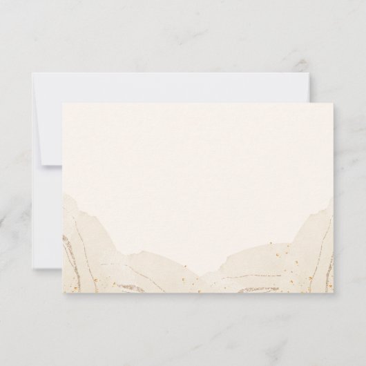 Rustikale Pfirsichhochzeit RSVP Karte (Rückseite)