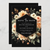 Rustikale Pfirsichhochzeit Save The Date (Vorne/Hinten)