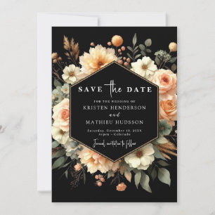 Rustikale Pfirsichhochzeit Save The Date