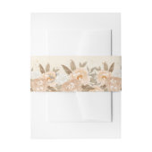 Rustikale Pfirsichknöpfe Blume Einladung Bauchband Einladungsbanderole (Vorderseite Beispiel)