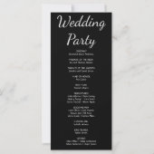 Rustikale Pflanze Blätter Black Wedding Programm (Rückseite)