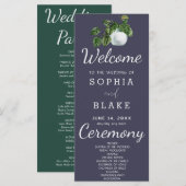Rustikale Pflanze Blätter Hochzeitskalender (Vorne/Hinten)