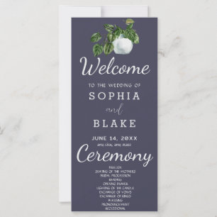 Rustikale Pflanze Blätter Hochzeitskalender