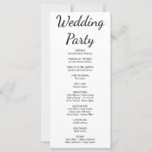 Rustikale Pflanze Blätter Weißes Hochzeitsprogramm (Rückseite)