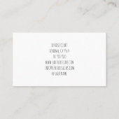 Rustikale Pflanze gegossen Gartenwirtschaft Visitenkarte (Rückseite)