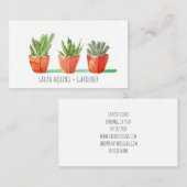 Rustikale Pflanze gegossen Gartenwirtschaft Visitenkarte (Vorne/Hinten)